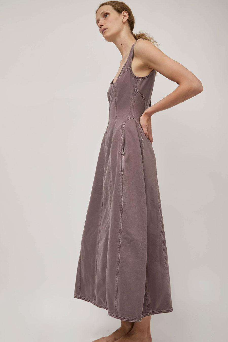 Dala Cocoon Bustier Dress in Sparrow