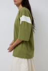 YMC Skate T Shirt in Green and White